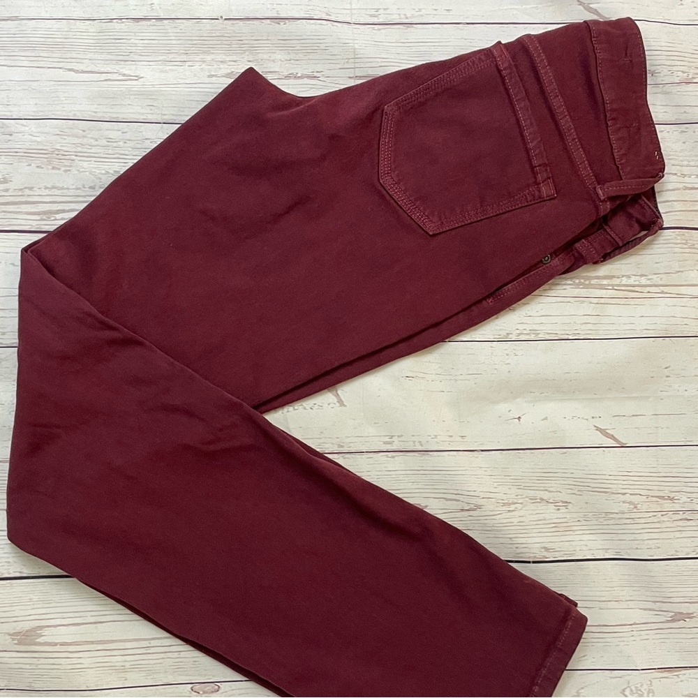Women’s 4 NYDJ Maroon Pants Straight Leg Lifting Tuck Contouring Denim Jeans - Picture 13 of 13